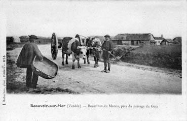 Iconographie - Bourrines du Marais, près du passage du Gois