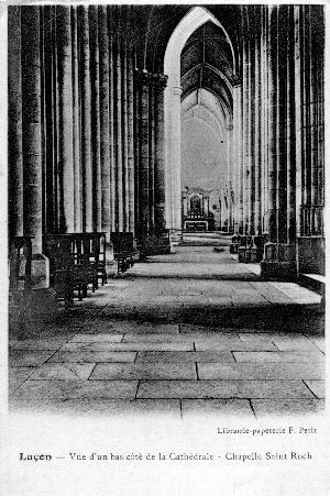 Iconographie - Vu d'un bas-côté de la cathédrale - Chapelle Saint Roch