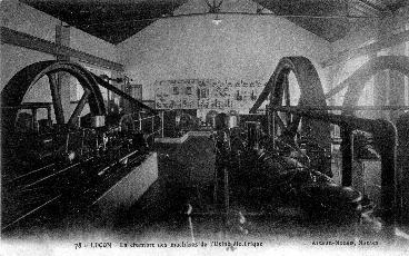 Iconographie - La chambre des machines de l'usine électrique