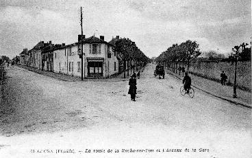 Iconographie - La Route de la Roche sur Yon et l'Avenue de la Gare