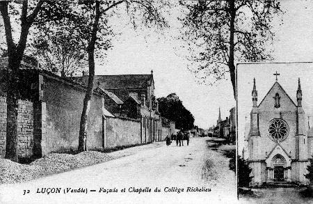 Iconographie - Façade et chapelle du collège Richelieu