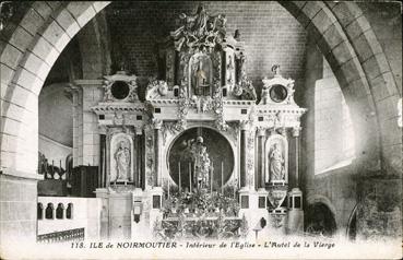Iconographie - Intérieur de l'église - L'autel de la Vierge