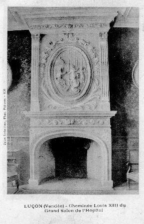 Iconographie - Cheminée Louis XIII du Grand Salon de l'Hôpital