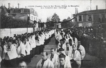 Iconographie - Sacre de Mgr. Mignen, Evêque de Montpellier - le clergé