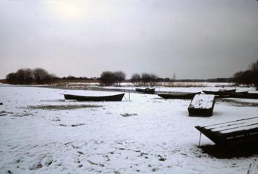 Iconographie - Lac de Grand-Lieu gelé à Passay  en hiver 1985