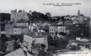 Iconographie - Panorama du château et de l'église pris du viaduc