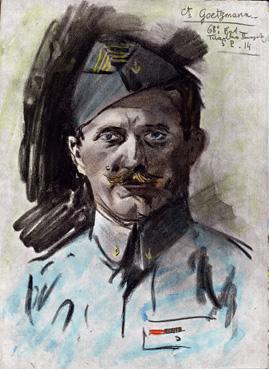 Iconographie - Le brave commandant Goetzmann, 68e bat. de tirailleurs sénagalais