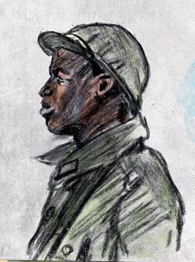 Iconographie - Soldat du 68e bat de tirailleurs sénagalais