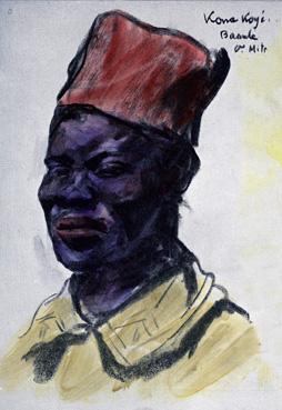 Iconographie - Soldat Kona Koyé, mitrailleur