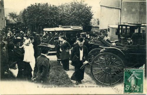 Iconographie - Equipage de Bonnelles-Sortie de la Messe de St-Hubert