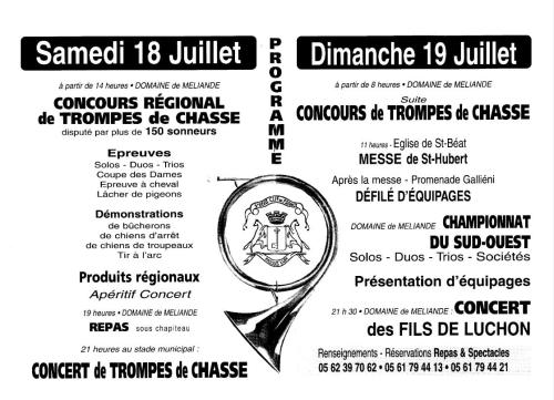 Iconographie - Fête de la Trompe du chien et de la chasse à Saint-Béat 18 et 19 juillet 2005