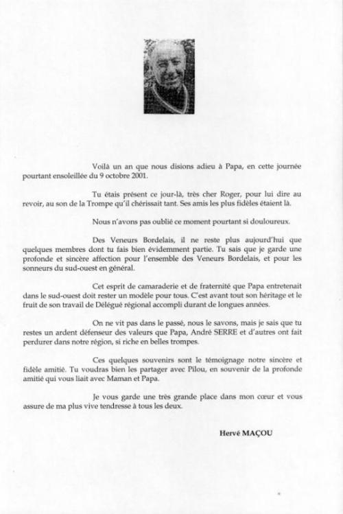 Iconographie - Hommage à Pierre Maçou - Livre souvenir en 2002, un an après son décès, par son fils Hervé