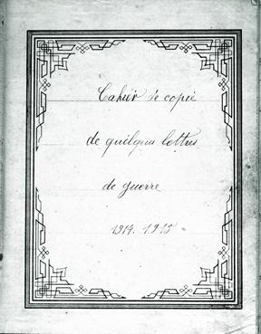 Iconographie - Première page du cahier de Clémence Burgaud