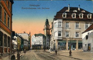 Iconographie - Volklingen - Friedrichstrasse mit Rathaus