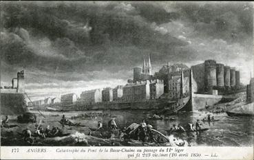 Iconographie - Catastrophe du pont de la Basse-Chaîne ou passage du 11e léger