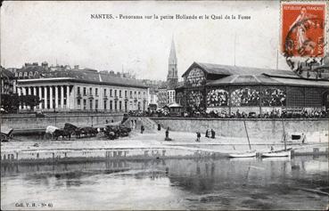 Iconographie - Panorama sur la place de la Petite Hollande et le quai de La Fosse