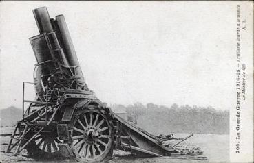 Iconographie - Artillerie lourde allemande - Le mortier de 420
