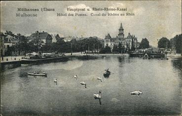 Iconographie - Hôtel des Postes. canal du Rhône au Rhin