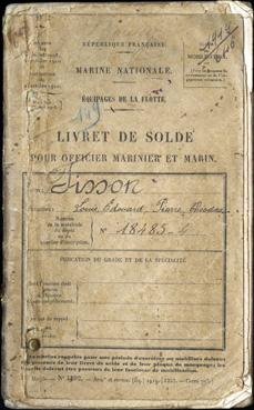 Iconographie - Livret de solde de Louis Fisson