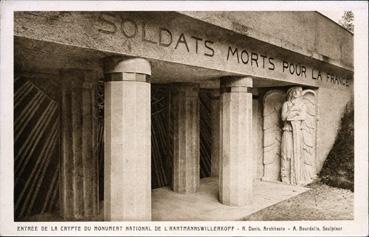 Iconographie - Entrée de la crypte du monument national de l'Hartmannswillerkopf