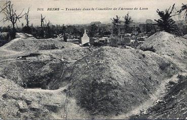 Iconographie - Tranchées dans le cimetière de l'avenue de Laon