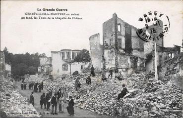 Iconographie - Au fond, les tours de la chapelle du château