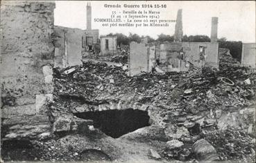 Iconographie - La cave où sept personnes ont péri mutilées par les Allemands