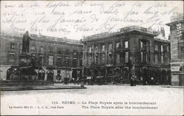 Iconographie - La place Royale après le bombardement