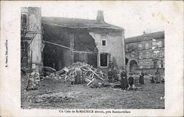 Iconographie - Un coin de St-Maurice détruit