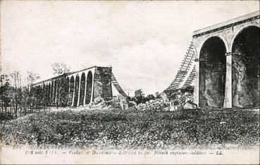 Iconographie - Le viaduc de Dannemarie détruit par le génie militaire français