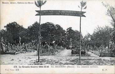 Iconographie - En Argonne - Un cimetière militaire