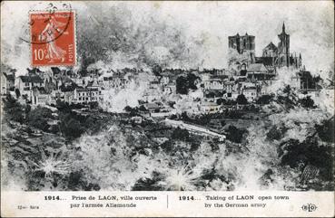 Iconographie - Prise de Laon, ville ouverte par l'armée allemande