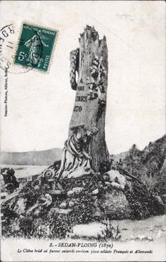 Iconographie - Le chêne brisé où furent enterrés environ 3000 soldats français et allemands