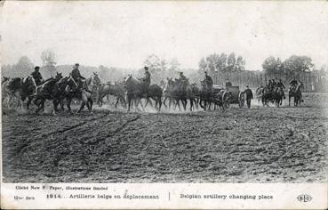 Iconographie - Artillerie belge en déplacement