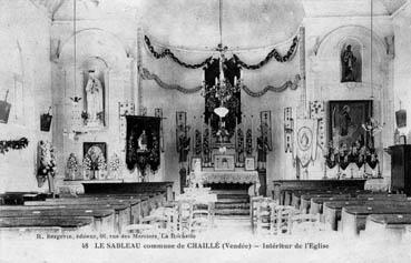 Iconographie - Le Sableau commune de Chaillé - Intérieur de l'église