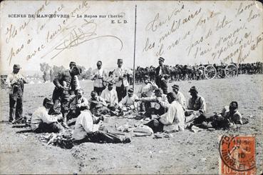 Iconographie - Scènes de manoeuvres - Le repas sur l'herbe