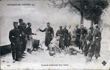 Iconographie - Zouaves préparant leur repas