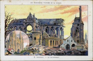 Iconographie - Les monuments victimes de la guerre - La cathédrale