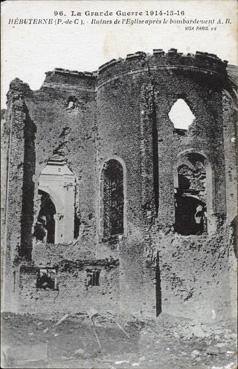 Iconographie - Ruines de l'église après le bombardement