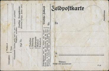 Iconographie - Carte postale militaire allemande