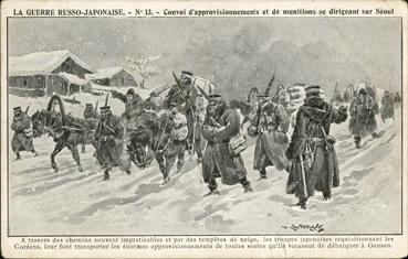 Iconographie - La guerre russo-japonaise - Convoi d'approvisionnement