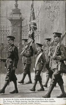 Iconographie - Le prince de Galles porte-drapeau des grenadiers de la garde