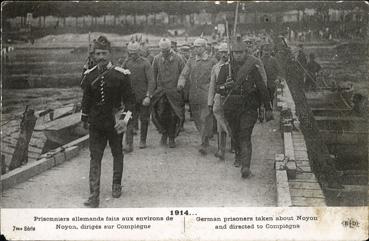 Iconographie - Prisonniers allemands faits aux environs de Noyon