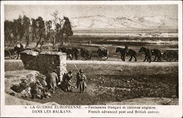 Iconographie - La guerre européenne dans le Balkans - Fantassins français