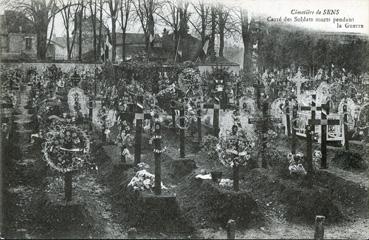 Iconographie - Cimetière de Sens - Carré des soldats morts pendant la guerre