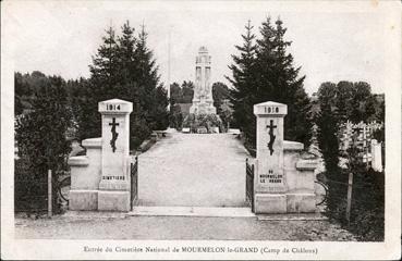 Iconographie - Entrée du cimetière national (camp de Châlons)