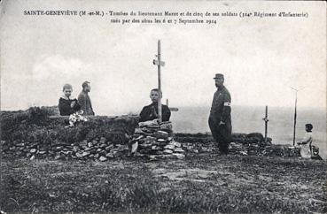 Iconographie - Tombes du lieutenant Marot et de cinq de ses soldats (314e régiment d'infanterie)