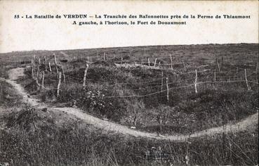 Iconographie - La tranchée des baïonettes près de la ferme de Thiaumont