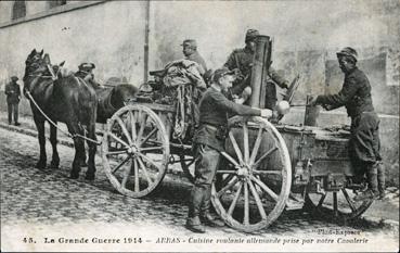 Iconographie - Cuisine roulante allemande prise par notre cavalerie