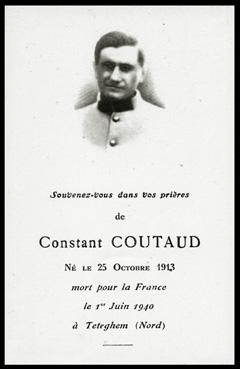 Iconographie - Constant Coutaud, mort pour la France